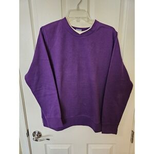 Laura Scott Women's Purple Crew Neck Sweatshirt, (See Measurements Below), XL